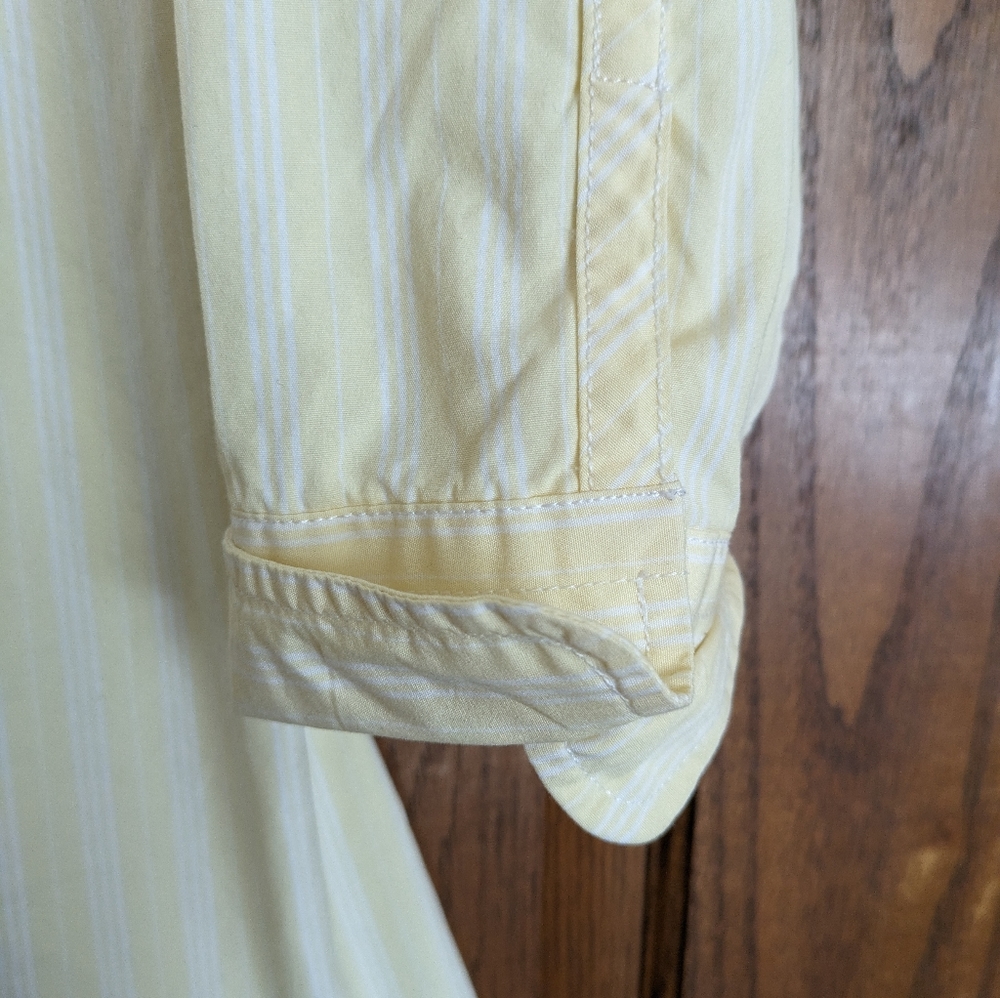 J. Crew Pale Yellow Striped Button-Up Blouse - Picture 2 of 5